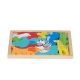 MARIONETTE WOODEN TOYS Drvena puzzle slagalica sa životinjama – 12 delova - EP3150963