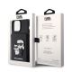 LICENSED KARL LAGERFELD Maska za iPhone 15 Pro Max SAFFIANO CARDSLOTS AND STAND K&C PATCH, crna - 200839-1
