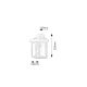 Rabalux Spoljna zidna rasveta Norvich E27 1x MAX 60W antik bela (8753) - 8753