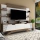 HANAH HOME TV komoda Deparo, bela/braon - 875ZNA3028