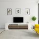 HANAH HOME TV komoda Sosruko, bela/braon - 875ZNA3034