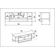 HANAH HOME TV komoda Asal, bela/crna - 875ZNA3045