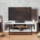 HANAH HOME TV komoda Asal, bela/braon - 875ZNA3046