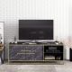 HANAH HOME TV komoda Polka, mermer crna/zlatna - 875ZNA3060