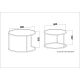 HANAH HOME Set klub stolova Tambur, braon - 875ZNA3303