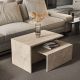HANAH HOME Klub sto Twins, mermerna krem - EP3057227