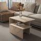 HANAH HOME Klub sto Twins, mermerna krem - EP3057227
