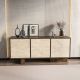 HANAH HOME Komoda Monaco, braon/mermerna krem - EP3057314