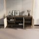 HANAH HOME Komoda Monaco, braon/mermerna krem - EP3057314
