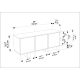 HANAH HOME Komoda Monaco, braon/mermerna krem - EP3057314
