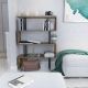 HANAH HOME Polica za knjige Adriana, crna/braon - 875ZNA3624