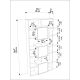 HANAH HOME Polica Monaco, braon/krem - EP3057317