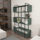 HANAH HOME Polica za knjige Bruti, zelena/crna - 875ZNA4514