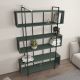 HANAH HOME Polica za knjige Bruti, zelena/crna - 875ZNA4514