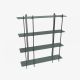 HANAH HOME Polica za knjige Moss, zelena/crna - 875ZNA4551