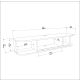 HANAH HOME TV komoda Ibarra, crna/braon - EP3057344