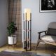 OPVIQ Podna lampa sa policom Shelf Lamp 8113, crna/braon - EP3005812
