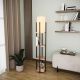 OPVIQ Podna lampa sa policom Shelf Lamp 8113, crna/braon - EP3005812