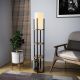 OPVIQ Podna lampa sa policom Shelf Lamp 8115, crna/braon - EP3005824