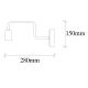 OPVIQ Zidna lampa Denge 3433, crna - EP3005968