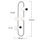 OPVIQ Zidna lampa Abaküs 4901, crna/bela - EP3006079