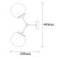 OPVIQ Zidna lampa Damar 6341, bela/zlatna - EP3006256