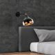OPVIQ Zidna lampa Yıldo 6901, crna/zlatna - EP3006301