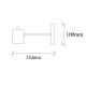 OPVIQ Zidna lampa Hexa 6951, crna - EP3006325