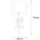 OPVIQ Zidna lampa Asaf 6982, crna/bela - EP3006334