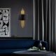 OPVIQ Zidna lampa 616 A, crna/zlatna - EP3006430