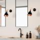OPVIQ Zidna lampa Yıldo 7031, crna/bronzana - EP3006523