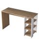 HANAH HOME Radni sto sa policama HA125 - 3428, braon/bela - EP3057368