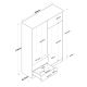 HANAH HOME Ormar BA108 - 2067, bela/krem - 893RAN4544