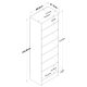 HANAH HOME Ormar P6 - M13 - 2241, bela/braon - EP3057395
