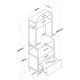 HANAH HOME Kuhinjska komoda JE154 - 3130, braon/crna - EP3057410