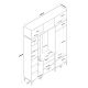 HANAH HOME Ormar sa ogledalom EA121, bela/broan - EP3057482