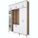HANAH HOME Ormar sa ogledalom EA121, bela/broan - EP3057482