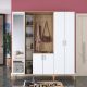 HANAH HOME Ormar sa ogledalom EA129, bela/broan - EP3057488
