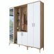 HANAH HOME Ormar sa ogledalom EA129, bela/broan - EP3057488
