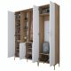 HANAH HOME Ormar sa ogledalom EA129, bela/broan - EP3057488