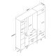 HANAH HOME Ormar sa ogledalom EA129, bela/broan - EP3057488