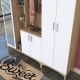 HANAH HOME Ormar sa ogledalom EA129, bela/broan - EP3057488