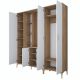 HANAH HOME Ormar sa ogledalom EA129, bela/broan - EP3057488