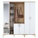 HANAH HOME Ormar sa ogledalom EA129, bela/broan - EP3057488
