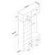 HANAH HOME Ormar za predsoblje EA144, bela/broan - EP3057512