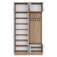 HANAH HOME Ormar za predsoblje EA144, bela/broan - EP3057512
