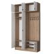HANAH HOME Ormar za predsoblje EA145, bela/broan - EP3057518