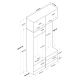 HANAH HOME Ormar za predsoblje EA145, bela/broan - EP3057518