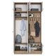 HANAH HOME Ormar za predsoblje EA145, bela/broan - EP3057518