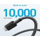 ANKER 322 USB tip-A na USB tip-C kabl M/M 0.9m, 18W, pleteni, crni - EP3195688